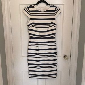 j crew white and blue dress